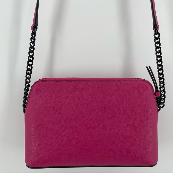 DKNY Bryant Dome Crossbody Bag Lipstick Pink Faux Leather - Picture 5 of 7